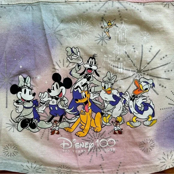 Disney Girls Medium 7-8 Spirit Jersey Sweatshirt Disneyland 100 Glitter EUC! - Picture 12 of 12